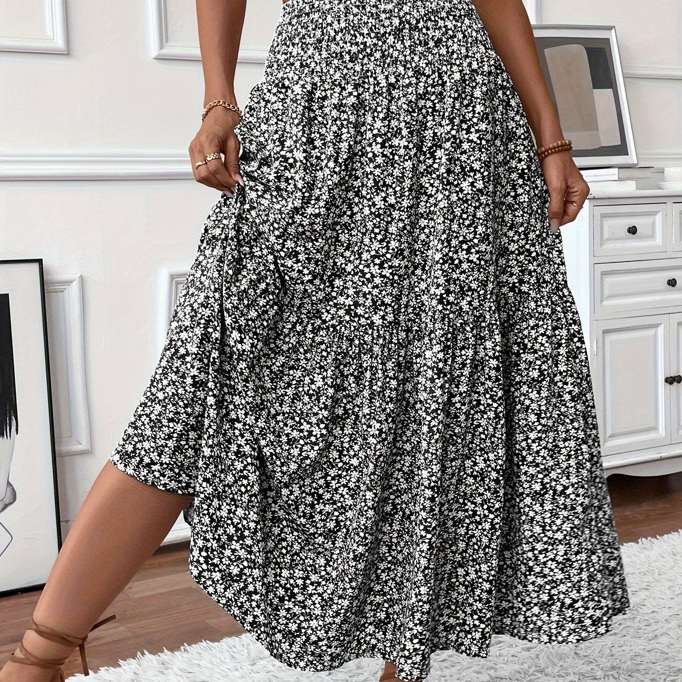 Elena Ditsy Floral Skirt
